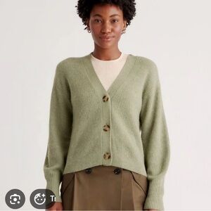 Quince Sage Green Alpaca and Wool Cardigan